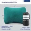 Camping Pillow, Memory Foam Travel Pillow, Camping Accessories - Small Pillow Camping Essentials Camping Pillows for Sleeping, Backpacking Pillow, Travel Pillows for Sleeping Airplane (Medium, Green) - Image 7